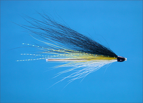 Black and Yellow Sea Trout Needle Tube Fly