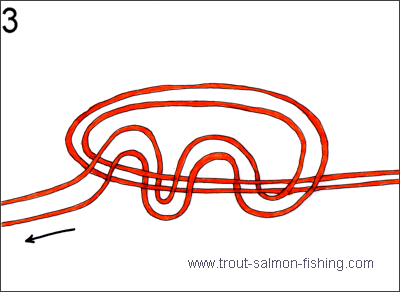 Fly fishing knots - water knot 3
