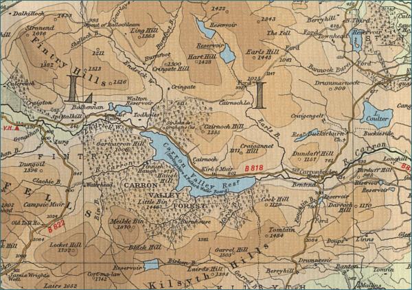 Carron Valley Reservoir Map