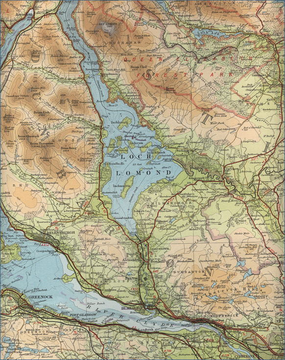 Map of Loch Lomond