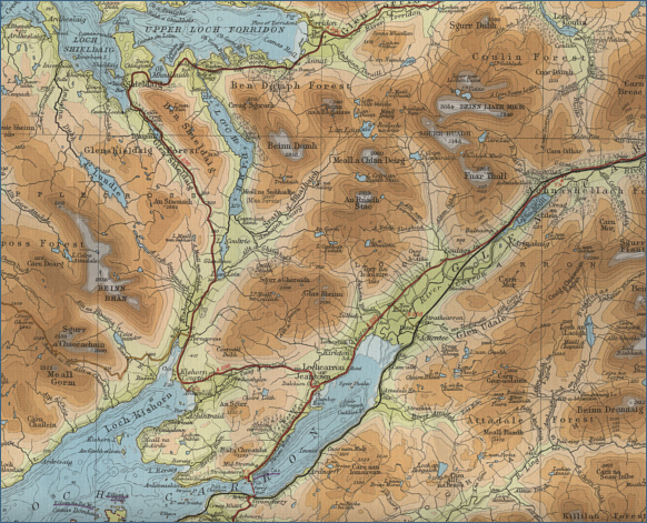Map of the River Carron, Wester Ross