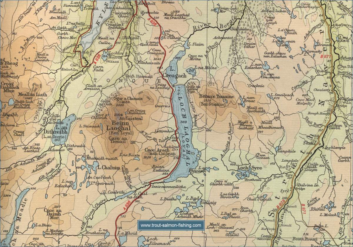 Map Of Scotland Rivers. River Naver - Fishing Map
