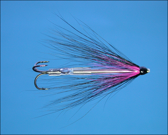 Pink and Black Needle Tube Fly