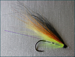 salmon tube fly with single hook
