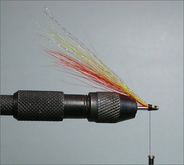 Fiery Cascade Scottish Shrimp tube fly - step 3