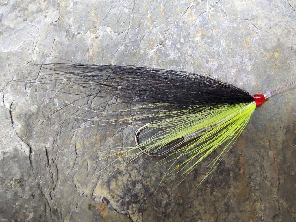 Green Wee Monkey Salmon Needle Tube Fly