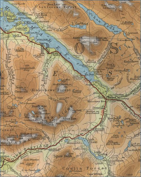 Kinlochewe Hill Loch Map