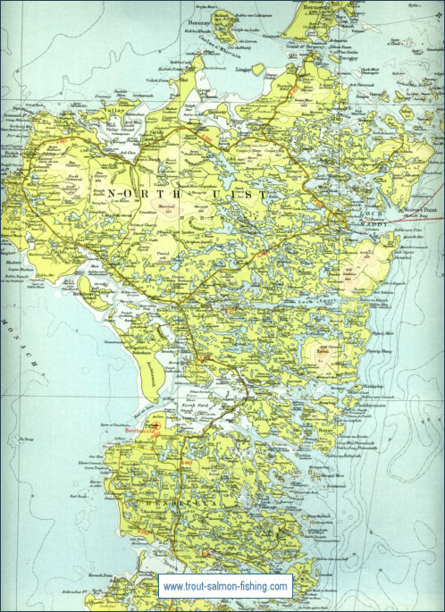 North Uist and Benbecula Map