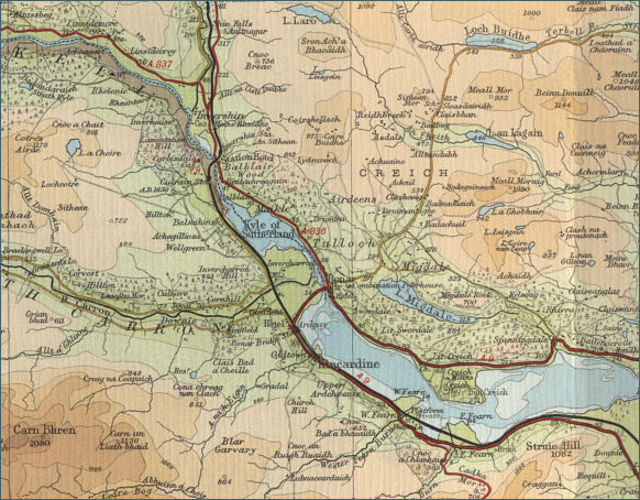 Kyle of Sutherland Map