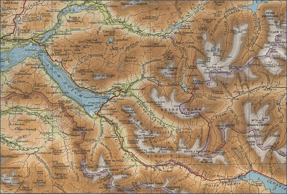 Map of Rivers Croe & Shiel
