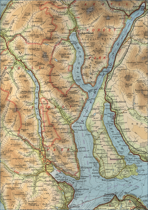 River Eachaig Map