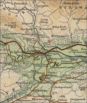 Map of the River Earn at Comrie