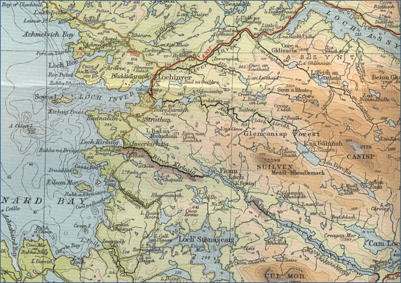 River Kirkaig Fishing Map