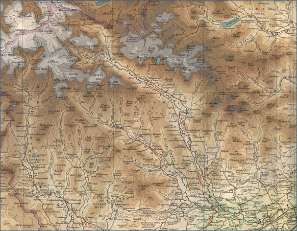 Map of the South Esk - Upper River