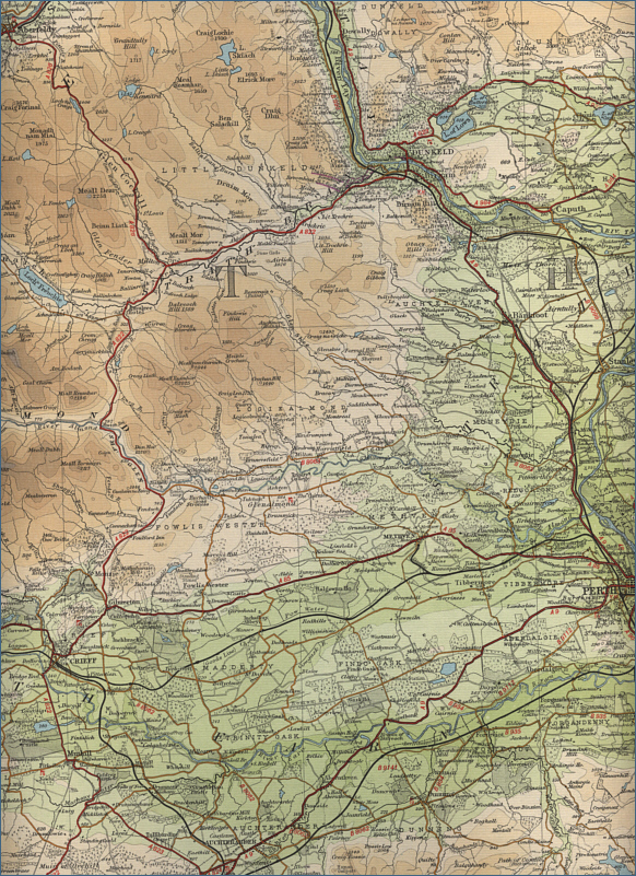 Map of the River Tay - middle river
