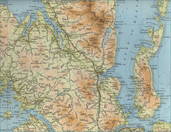 Map of central Skye