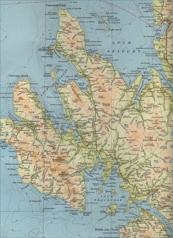 Map of Western Skye