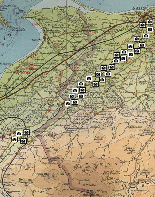 Photographic map of the River Nairn